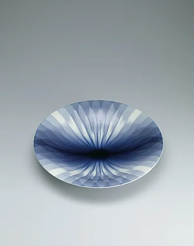 彩釉鉢「藍華菱」